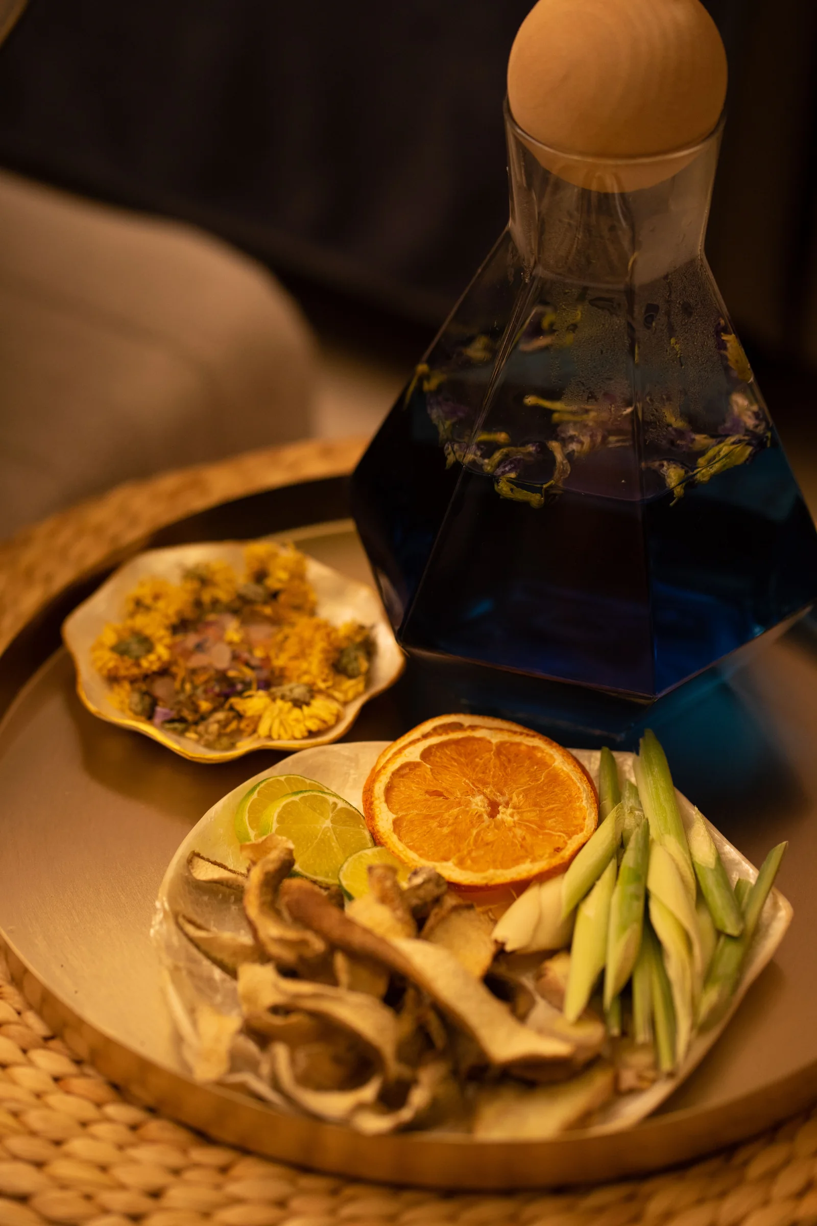 Fresh herbal ingredients prepared at M&S